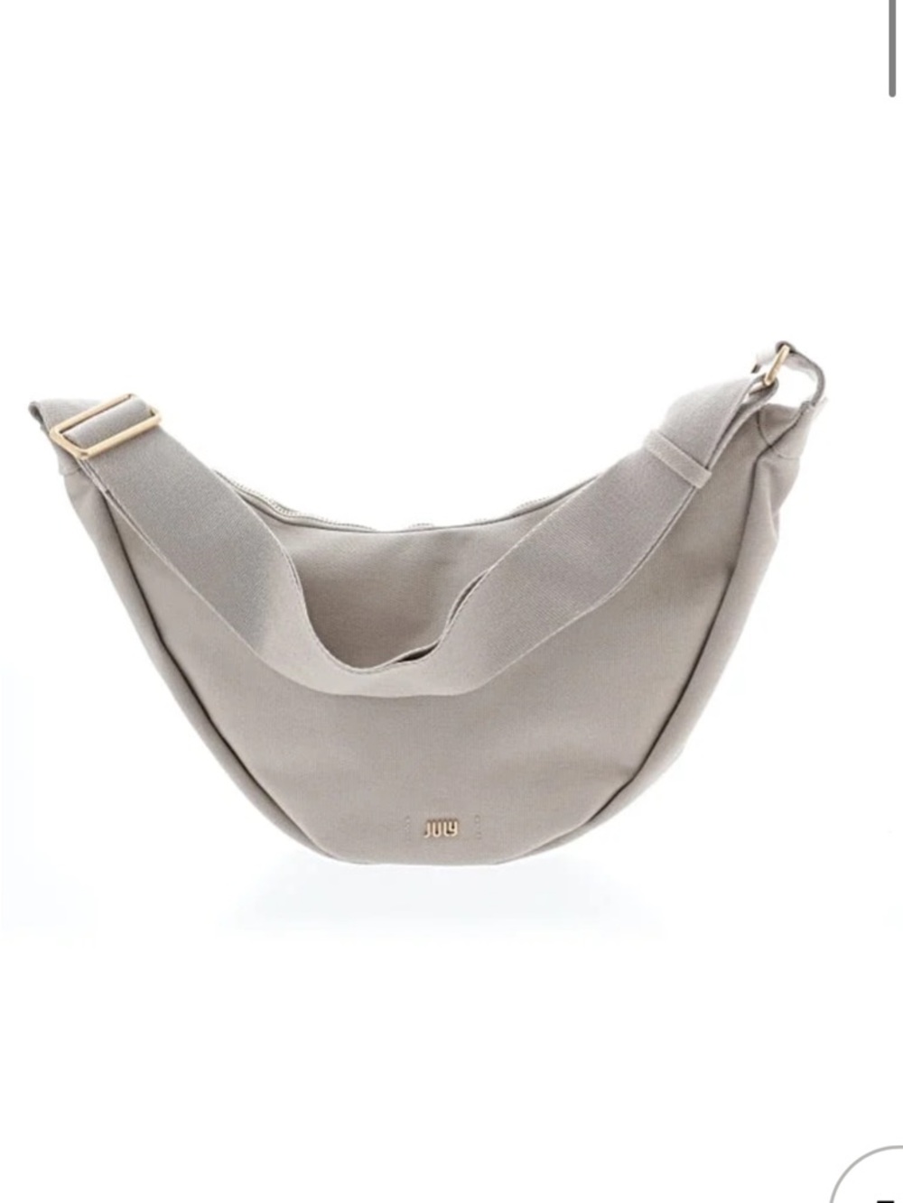 July Cream Crescent Shoulder Bag